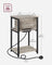 Slim Side Table - Wood - Heather Greige - Charging Station with AC and USB Outlets
