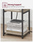 Slim Side Table - Wood - Heather Greige - Charging Station with AC and USB Outlets