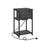 Slim Side Table - Wood - Charcoal Grey - Charging Station with AC and USB Outlets