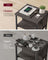 Slim Side Table - Wood - Chestnut Brown - Includes Charging Station with AC and USB Outlets