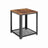Antique Side Table - Metal Frame - Rustic Brown
