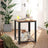 Antique Side Table - Metal Frame - Rustic Brown