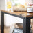 Antique Side Table - Metal Frame - Rustic Brown