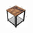 Antique Side Table - Metal Frame - Rustic Brown
