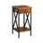 Nightstand - Wood - Rustic Brown and Black