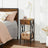Nightstand - Wood - Rustic Brown and Black