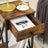 Nightstand - Wood - Rustic Brown and Black