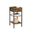 End Table - Wood - Rustic Brown and Black