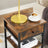 End Table - Wood - Rustic Brown and Black