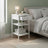 Nightstand - Wood - Rustic Brown and Black - Space-Saving with Drawer and 2 Storage Shelves