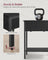 Bedside Table - Steel Frame - Ebony Black - Drawer and Shelf Equipped