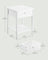 Bedside Table - Steel Frame - Matte White - With Drawer and Shelf