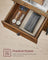 Nightstand - Metal - Rustic Brown
