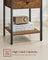 Nightstand - Metal - Rustic Brown