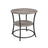 Round End Table - Metal - Rustic Brown - 2 Shelves
