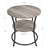 Round End Table - Metal - Rustic Brown - 2 Shelves