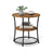 Side Table - Metal - Rustic Brown - 2 Shelves