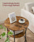 Side Table - Metal - Rustic Brown - 2 Shelves