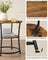 Side Table - Metal - Rustic Brown - 2 Shelves