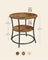 Side Table - Metal - Rustic Brown - 2 Shelves