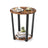 Round Sofa Table - Iron - Rustic Brown