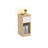 Record Player Stand - Wood - Cloud White - Vinyl Storage with Charging Station and LED Light