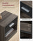 Bedside Table - Particle Board - Brown and Black - Drawer and Open Compartment