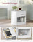 Bedside Table - Wood - Natural Finish - Drawer and Open Compartment