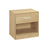Bedside Table - Wood - Straw Yellow - With Drawer and Open Compartment