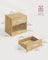 Bedside Table - Wood - Straw Yellow - With Drawer and Open Compartment