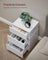 Bedside Table - Wood - Cloud White
