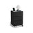 Bedside Table - Engineered Wood - Ebony Black - 3 Drawers with Charging Station