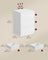 Nightstand - Wood - Cloud White - Features Charging Station and Drawers