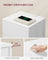 Nightstand - Wood - Cloud White - Features Charging Station and Drawers