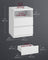 Nightstand - Wood - White - Modern Minimalist with Adjustable LED Light and Drawers