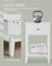 Bamboo Bedside Table - Cloud White