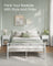 Bamboo Bedside Table - Cloud White