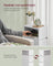 Slim Bedside Table - Engineered Wood - Cloud White - 2 Drawers and Open Compartment
