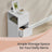 Narrow Side Table - Wood - White - 2 Drawers and Open Compartment