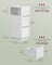 Slim Bedside Table - Engineered Wood - Cloud White - 2 Drawers and Open Compartment