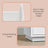 Narrow Side Table - Wood - White - 2 Drawers and Open Compartment