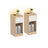 Record Player Stand - Wood - Cloud White - Vinyl Storage with Charging Station and LED Light