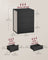 Nightstand - Wood - Ink Black - Toolless Assembly with 3 Storage Drawers