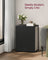 Nightstand - Wood - Ink Black - Toolless Assembly with 3 Storage Drawers