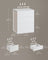 Bedside Table - MDF - Matte White - Toolless Assembly with 3 Storage Drawers
