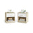 Set of 2 Bedside Tables - Wood - Natural Beige - Featuring Drawer and Open Compartment