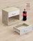 Set of 2 Bedside Tables - Wood - Natural Beige - Featuring Drawer and Open Compartment