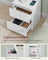 Nightstands - Set of 2 - Wood - Cloud White - Charging Station with Drawers