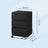 Set of 2 Modern Side Tables - Wood - Black - Features 3 Drawers and Built-in Charging Station