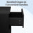 Set of 2 Modern Side Tables - Wood - Black - Features 3 Drawers and Built-in Charging Station